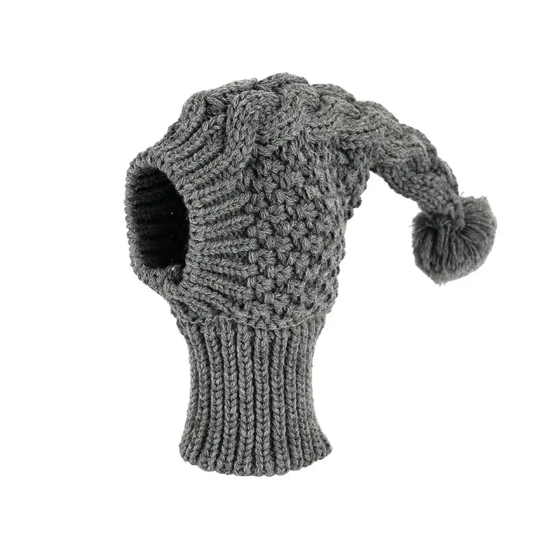 Bonnet pour chien - Chapeau pour chien en laine avec pompon pour une protection thermique et un confort doux