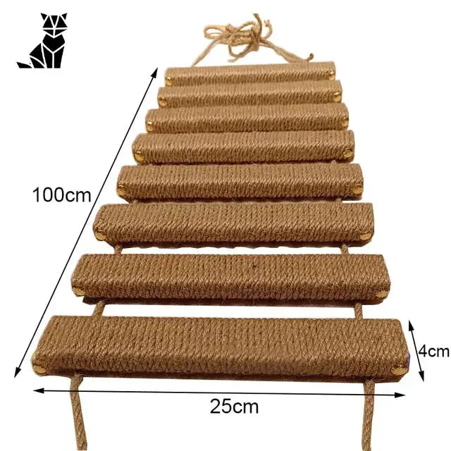 Griffoir mural pour chat - Espace d’activité vertical avec corde de suspension naturelle ju jue