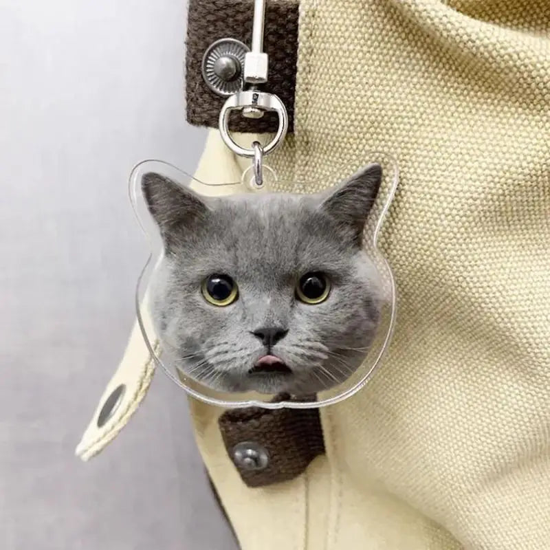 Porte-clés uniques : Animaux personnalisés - Porte clé chat avec noeud papillon