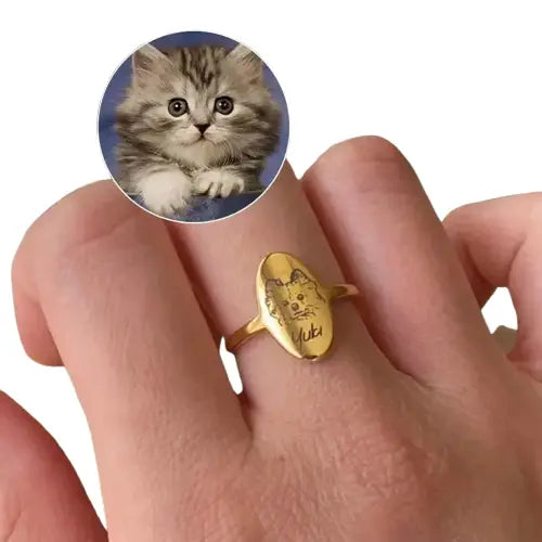Bague personnalisée pour les amoureux des animaux ; bague personnalisée pour les amoureux des animaux Transparent Background