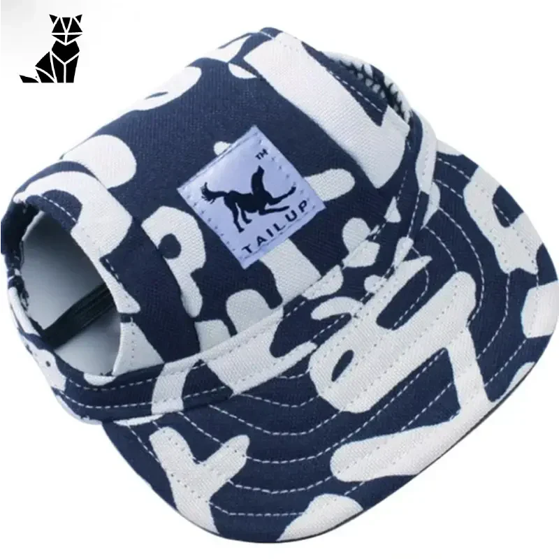 Casquette camouflage bleu et blanc avec logo blanc - Trendy Look for Dogs, couleur unie