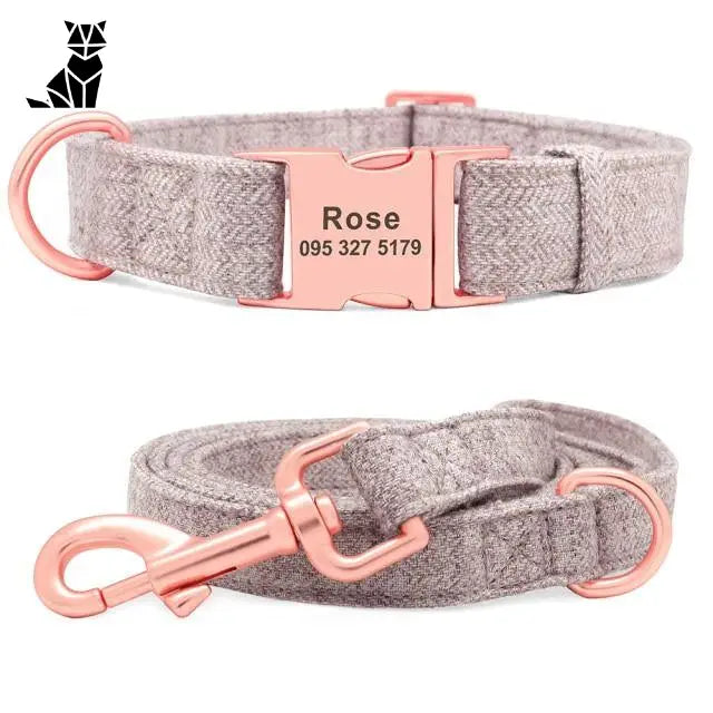 Collier Chien Personnalisable Avec Laisse