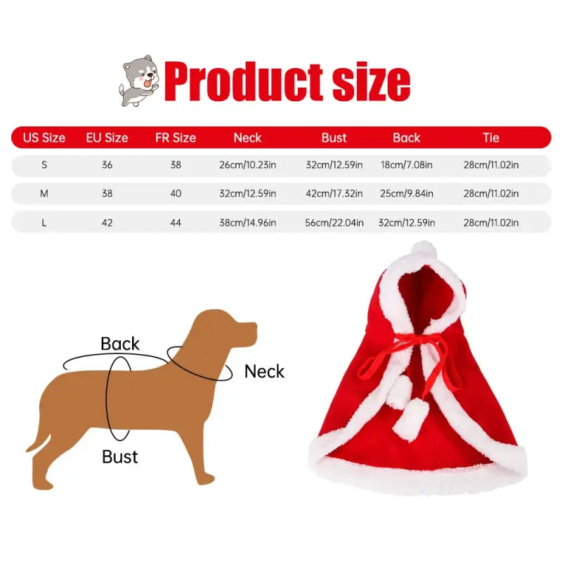 Chien en costume de chat festif - Adorable bonnet de père Noël et cape rouge pour célébrer les fêtes de fin d’année