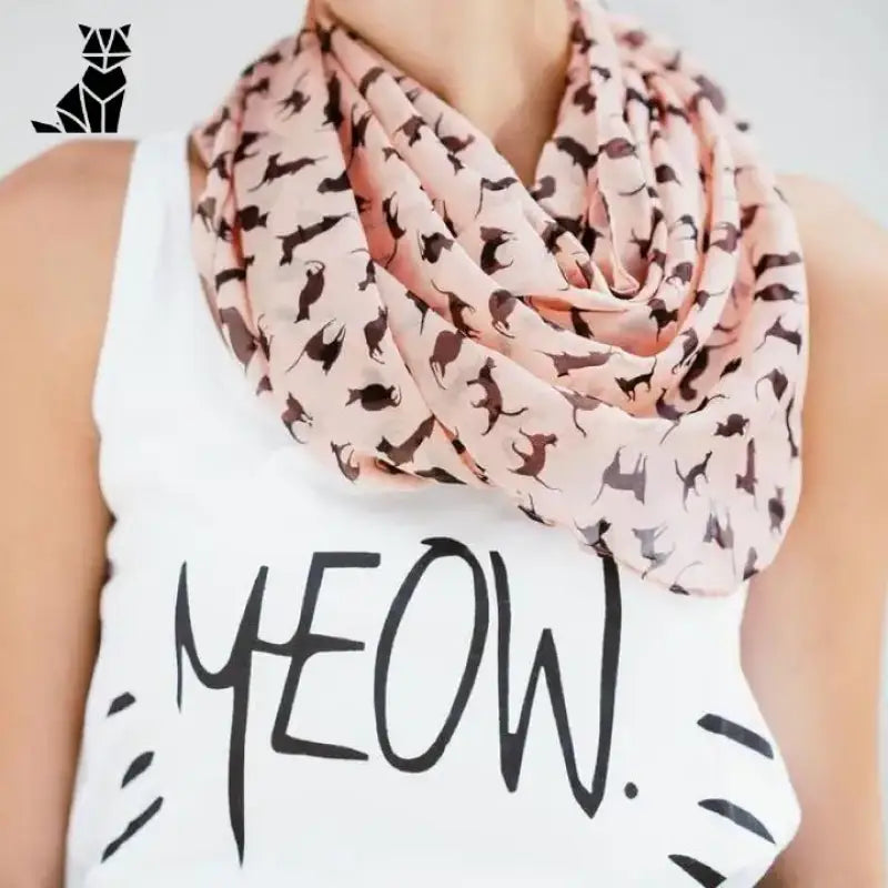 Foulard élégant Aux Motifs Chat Pour Un Style Chic Et Chaleureux