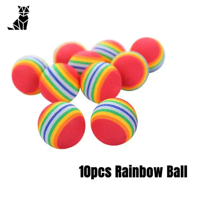 Rainbow ball jouet pour chats - Jouet à gratter avec cloche intégrée (griffoir cloche inclus)