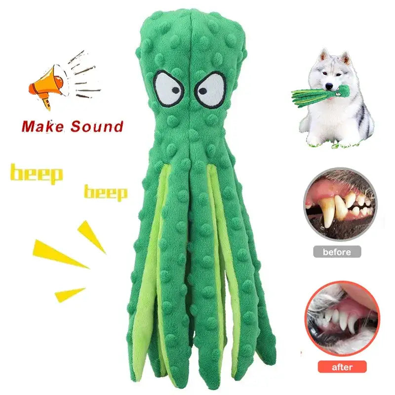 Peluche pieuvre verte - Peluche mignonne avec Mécanisme Eyes