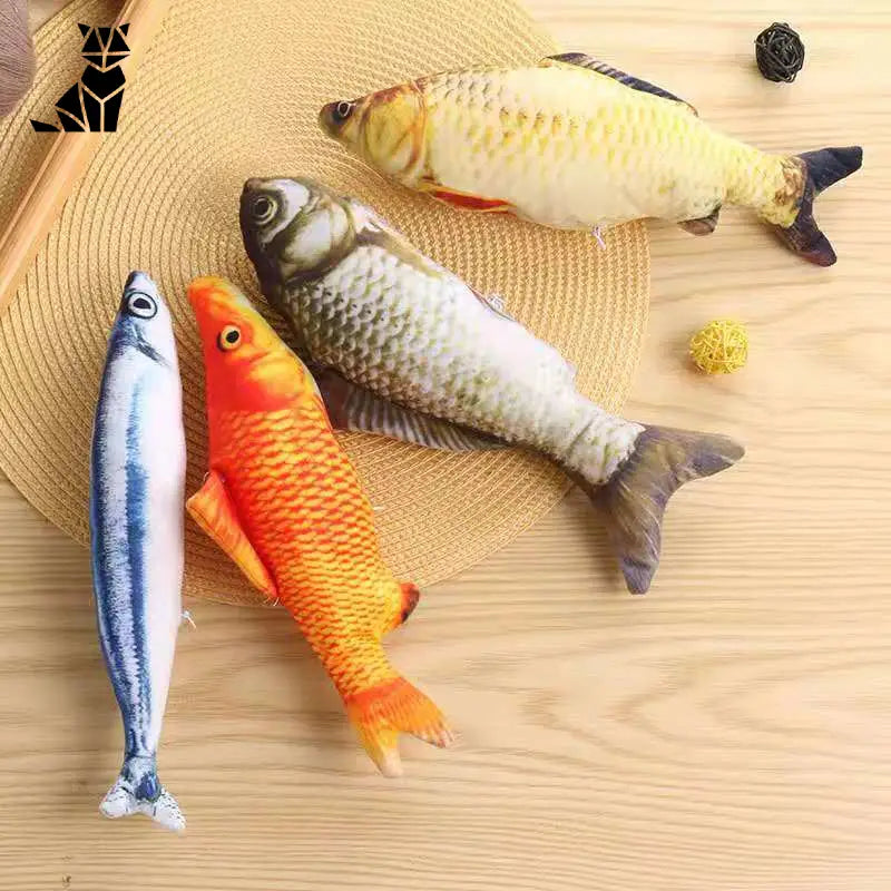 Stimulating interactive fish toy for cats : jouet poisson interactif en peluche douce