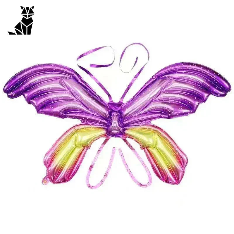 Accessoire papillon violet jaune pour kit de décoration fête anniversaire