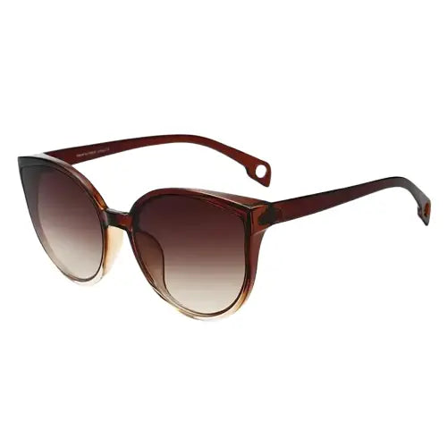 Lunettes De Soleil Chic Oeil De Chat: Tendance Parfaite à Porter! Marron Transparent Background