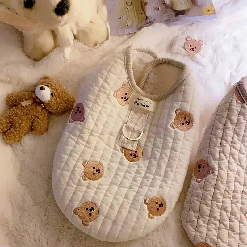 Sac de couchage pour bébé polaire avec ours en peluche ; Comfort Coat doux pour chiens et chats