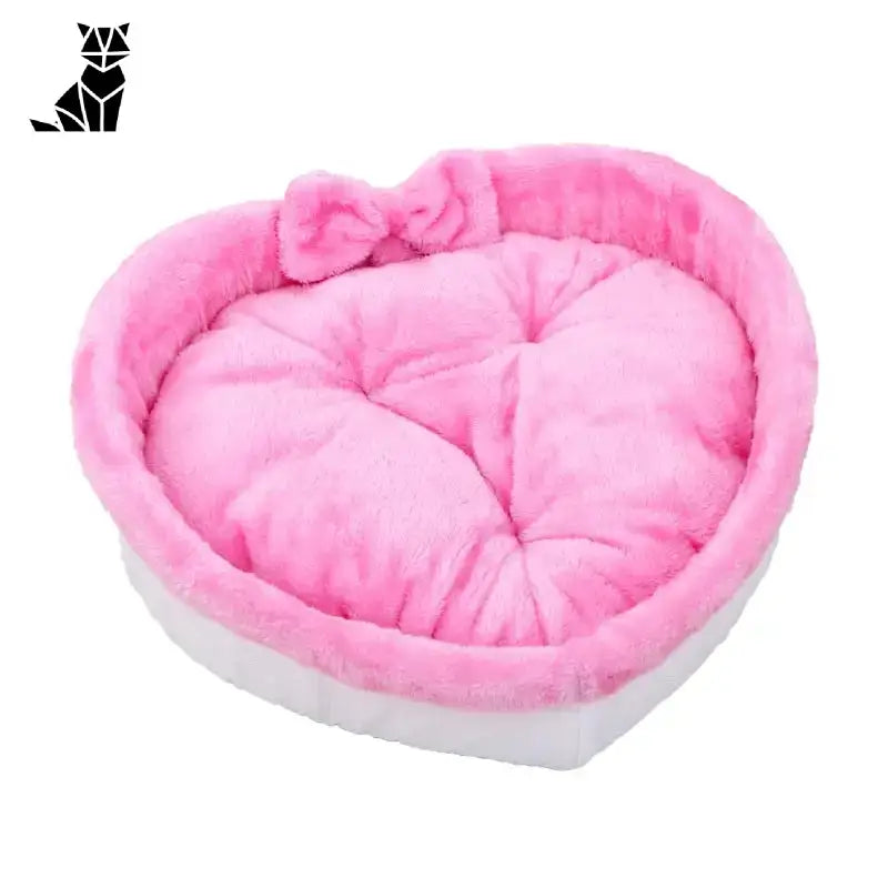 Panier Coeur Pour Un Sommeil Réparateur De Votre Chat Confortable - Rose / Chaton Félix - m - 40 Cm