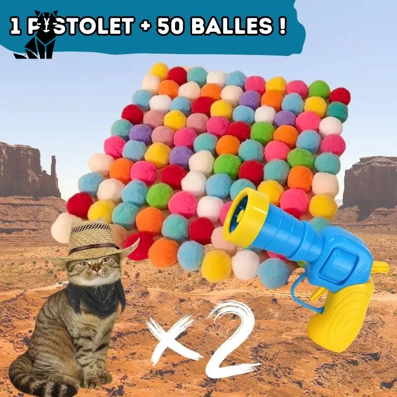 Pistolet lanceur de balles pour chat | Westerncat™