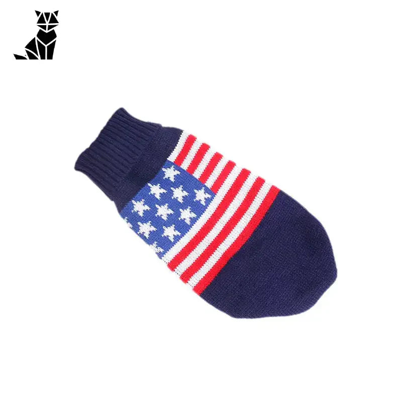 Chaussettes drapeau américain : Douceur hivernale festive - Parfaite combinaison avec le pull de Noël de votre chat