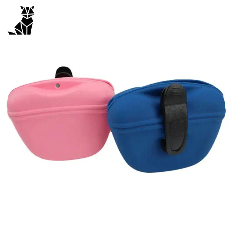 Sac de dressage pour chien : étuis bleus et roses pour friandises | Accessoire Dressage de Chien