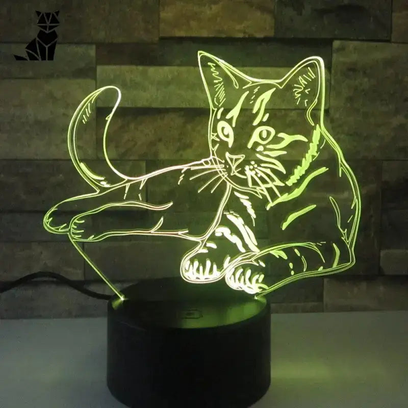 Sublime Lampe Chat 3d Avec éclairage Led Pour Une Ambiance Magique - Lampe 3d